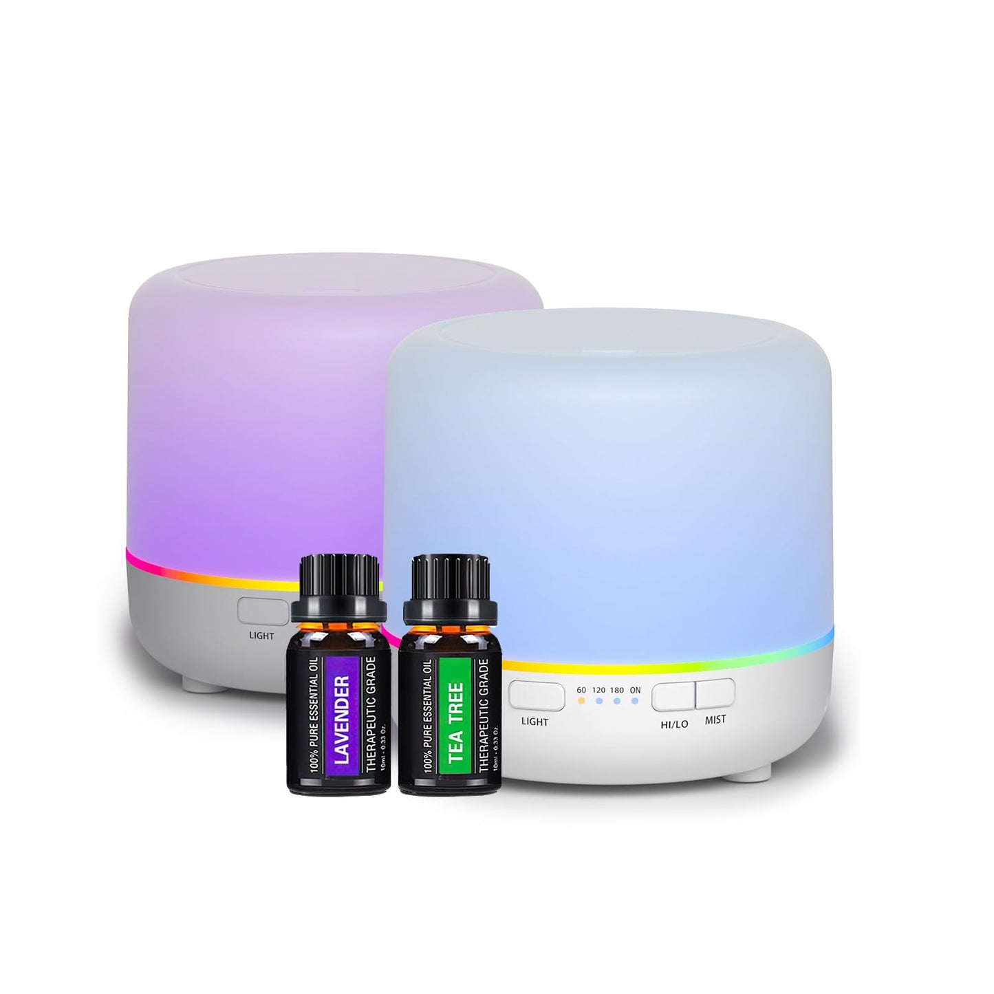 Aroma Diffusers 200ml Colorful Essential Oil Diffuser with Adjustable Mist Mode,Auto Off Aroma Diffuser for Bedroom/Office/Trip