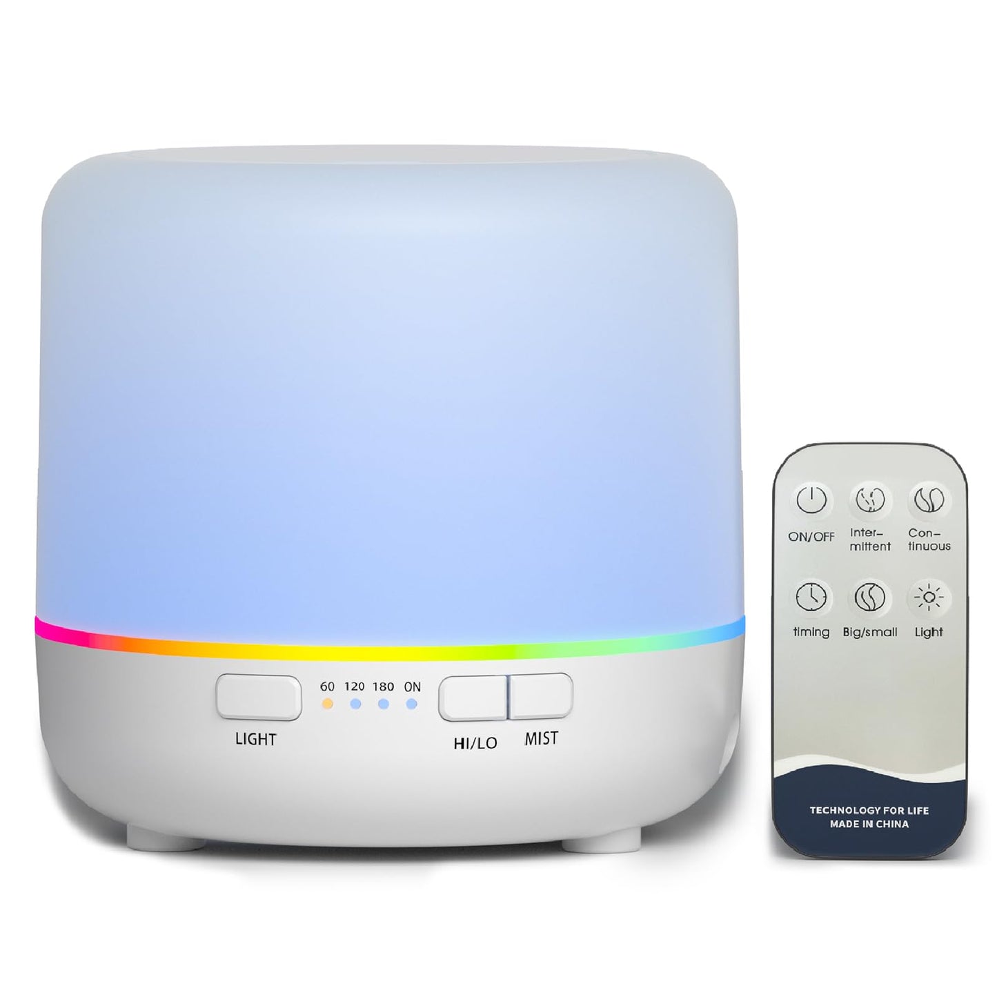 Aroma Diffusers 200ml Colorful Essential Oil Diffuser with Adjustable Mist Mode,Auto Off Aroma Diffuser for Bedroom/Office/Trip