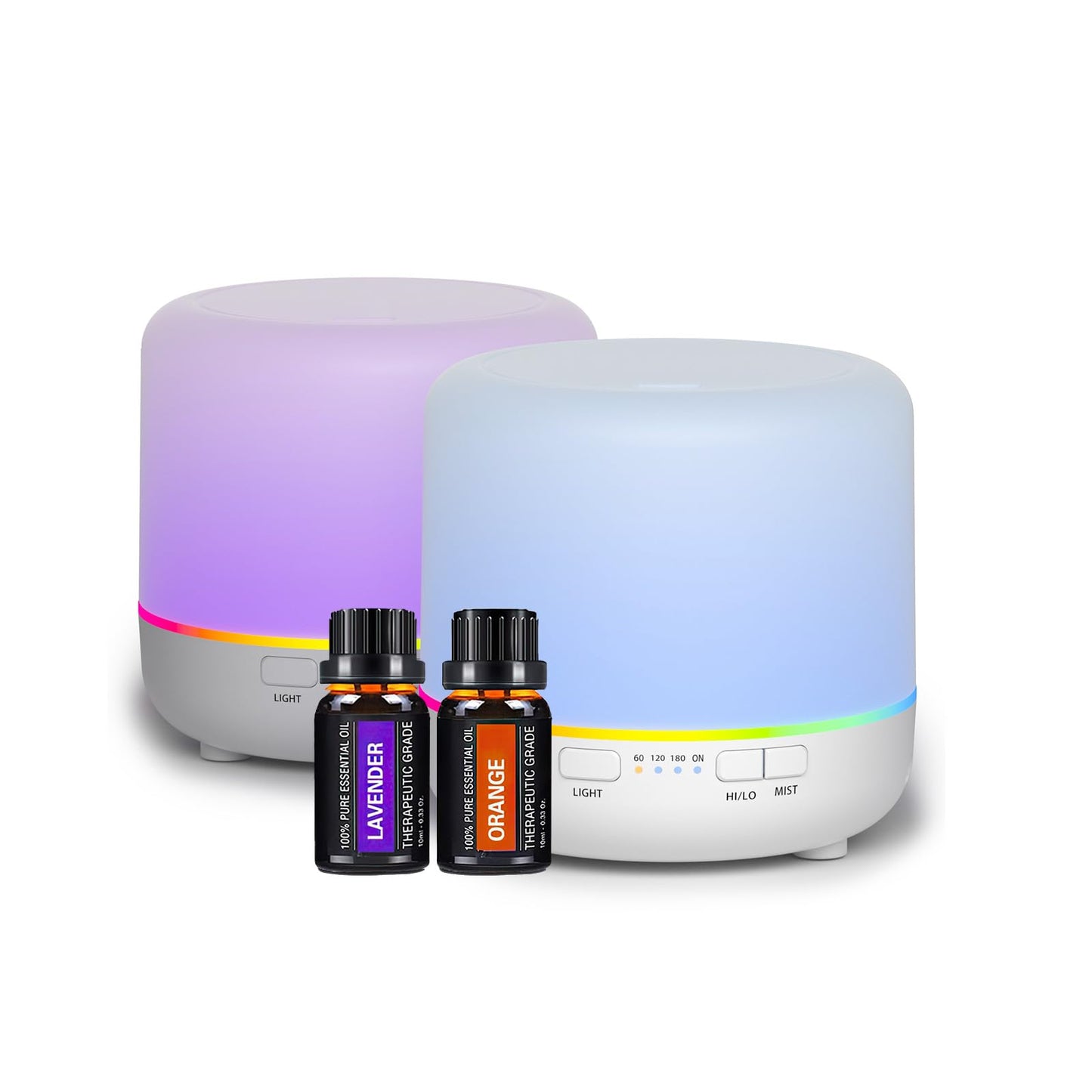 Aroma Diffusers 200ml Colorful Essential Oil Diffuser with Adjustable Mist Mode,Auto Off Aroma Diffuser for Bedroom/Office/Trip