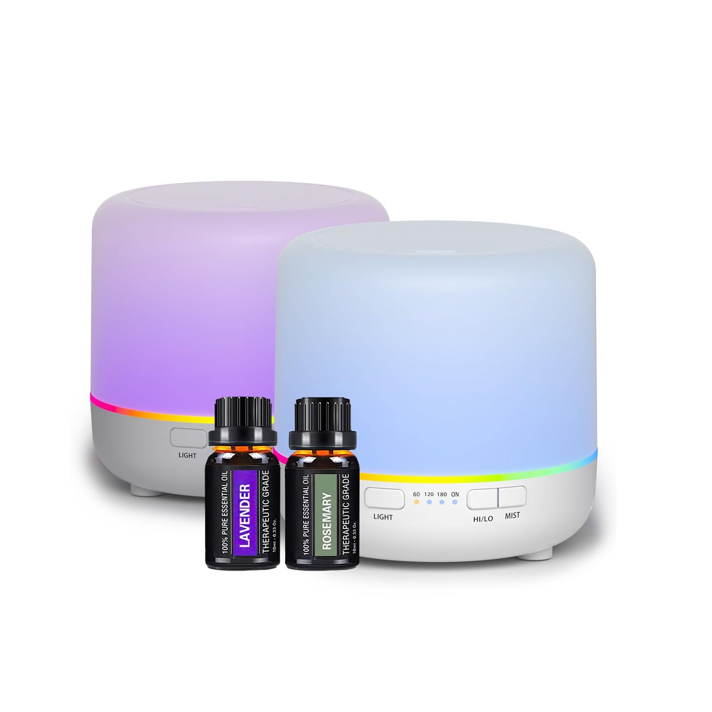 Aroma Diffusers 200ml Colorful Essential Oil Diffuser with Adjustable Mist Mode,Auto Off Aroma Diffuser for Bedroom/Office/Trip