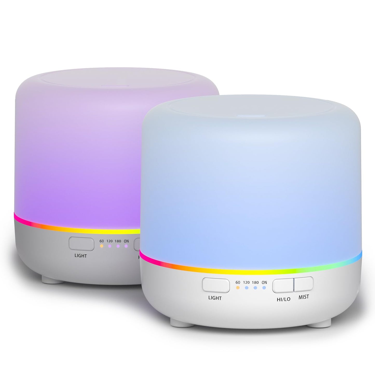 Aroma Diffusers 200ml Colorful Essential Oil Diffuser with Adjustable Mist Mode,Auto Off Aroma Diffuser for Bedroom/Office/Trip