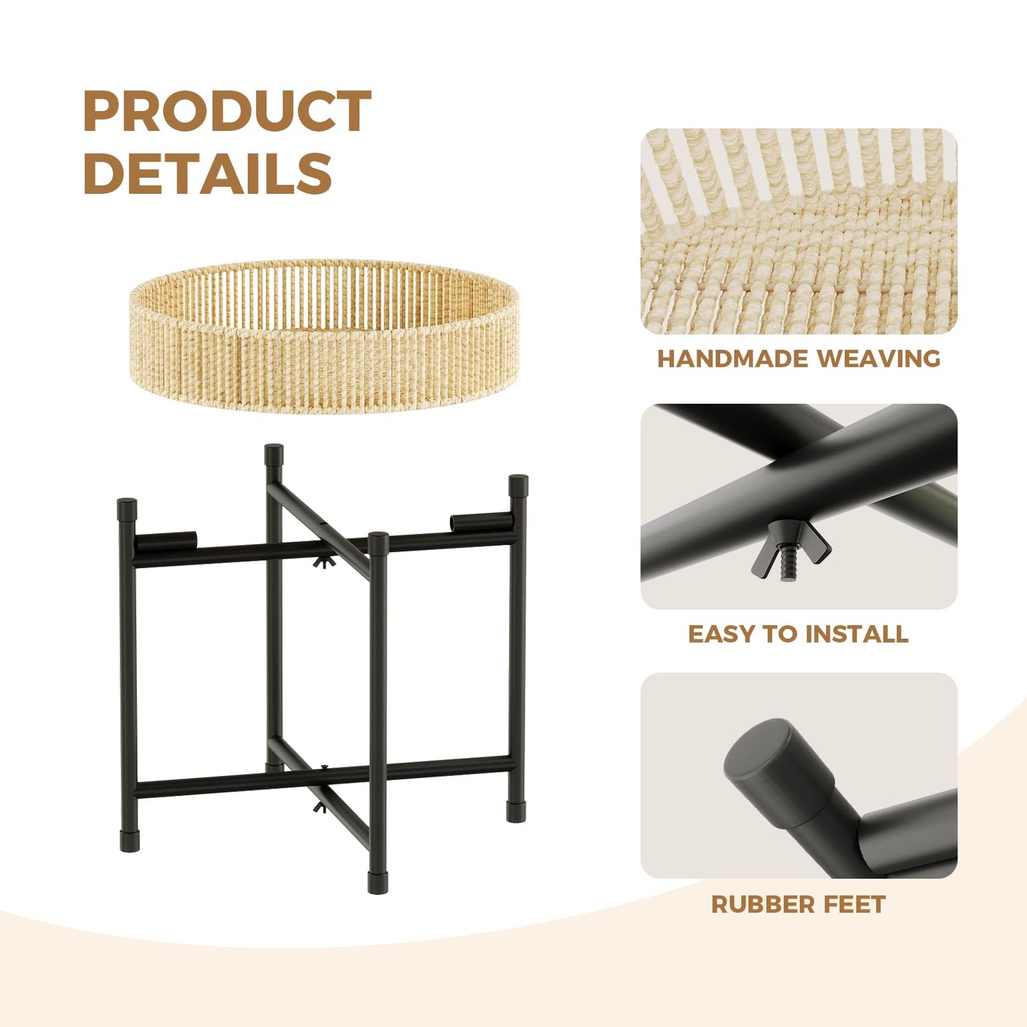 Bamworld Plant Stand with Wheels for Indoor Plants Wood Outdoor Tiered Shelf 3 Tire 7 Potted Ladder Plant Holder Table Pot Stand for Window Garden Balcony Patio Living Room (natureDL)