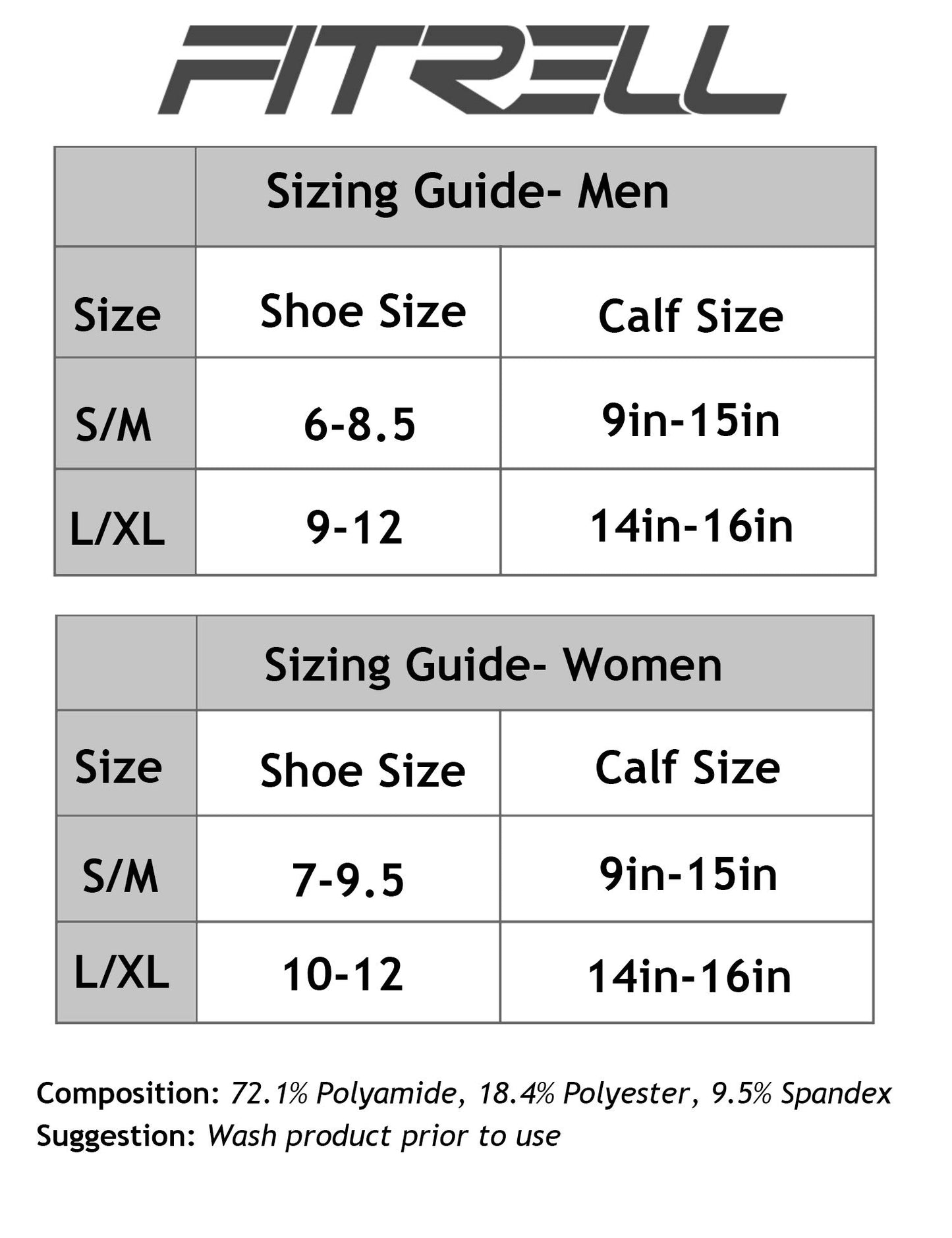 FITRELL 3 Pairs Compression Socks for Women and Men 20-30mmHg-Circulation Support Socks