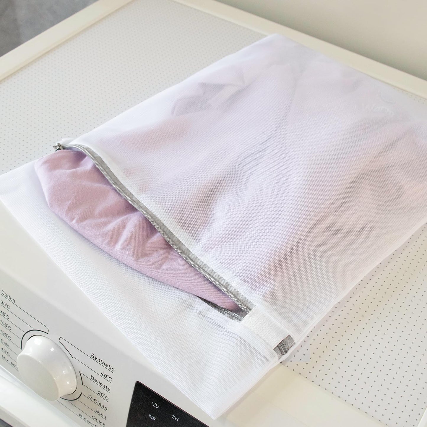 Polecasa Lead-free Premium Soft Fine Mesh Laundry Bags with Sturdy Zipper for Delicates - 2 Pack Jumbo Durable Laundry Wash Bags - Protect Clothes in Washing Machine - 24 x 24 Inches