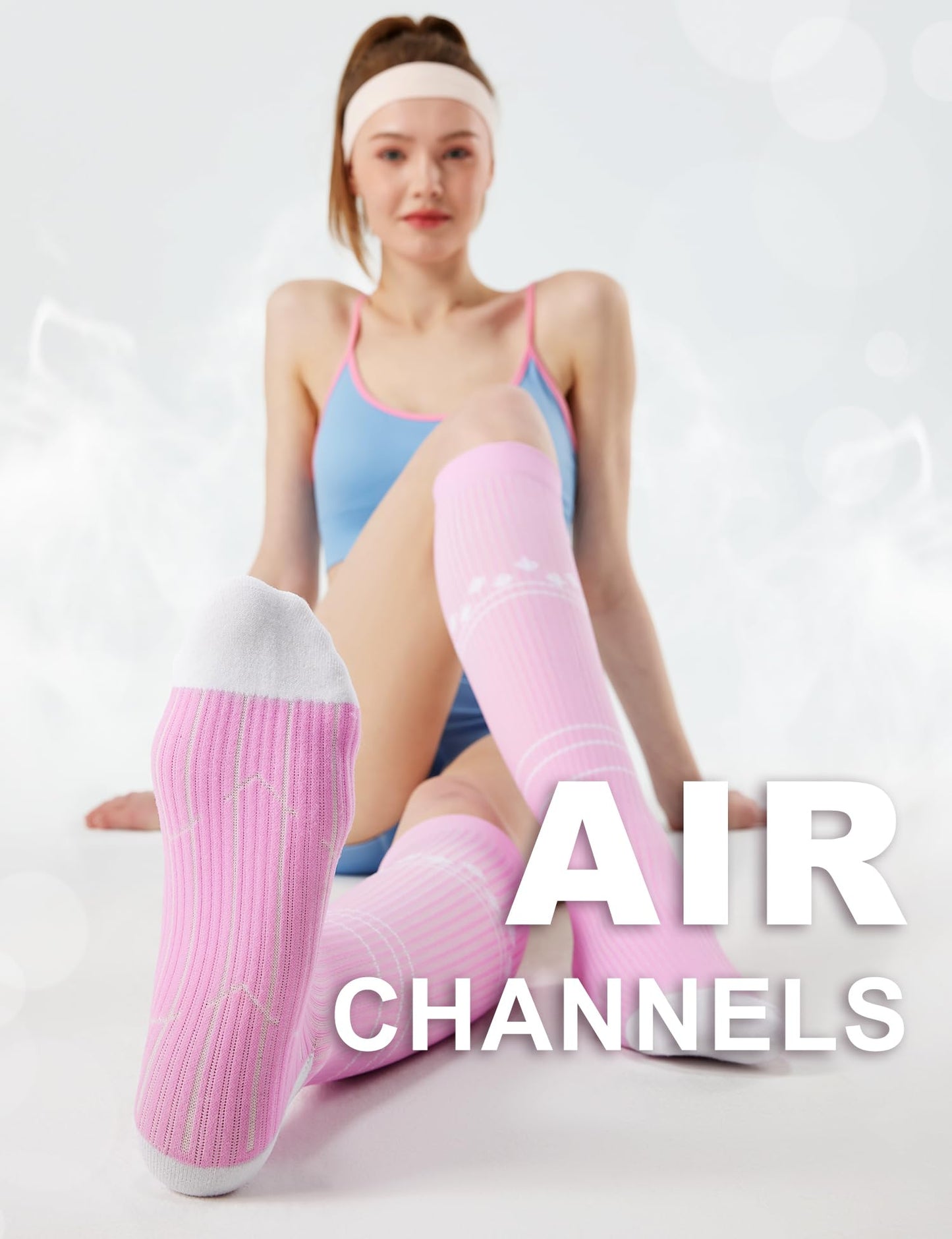 FITRELL 3 Pairs Compression Socks for Women and Men 20-30mmHg-Circulation Support Socks