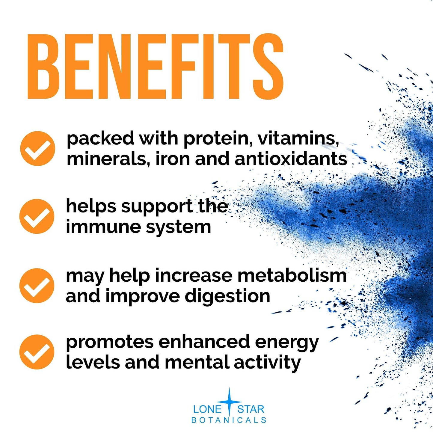 Organic Blue Spirulina Powder - 100% Pure Superfood, Blue-Green Algae, No Fishy Smell, Natural Food Coloring for Smoothies & Protein Drinks - Non GMO, Gluten-Free, Vegan + USDA Certified, 30 Servings