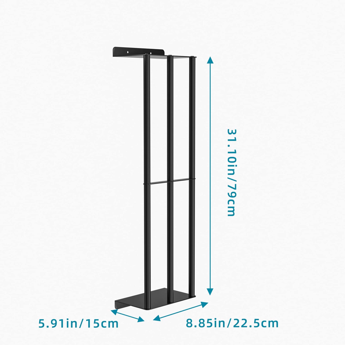 Towel Racks for Bathroom, Towel Storage Wall Mounted, Rolled or Folded Towel Holder with 3 Bars, Sturdy and Large Capacity, Matte Black, Suitable for Bathe Towels and Hand Towels (matt black)