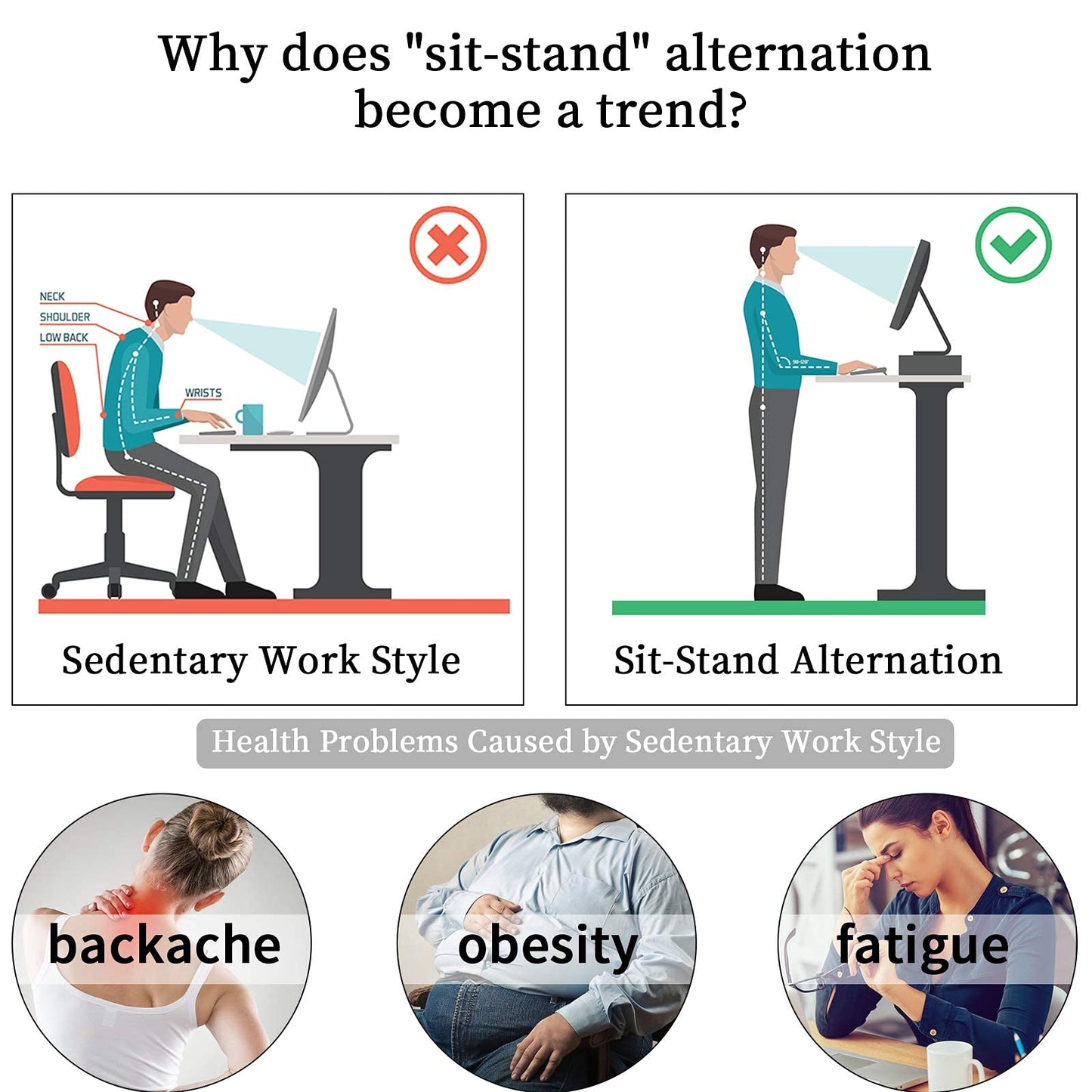 SIDUCAL Mobile Standing Desk, Portable Stand Up Desk, Small Adjustable Standing Desk Converter with Wheels Home Office Workstation, Rolling Desk Laptop Cart for Standing or Sitting, Black