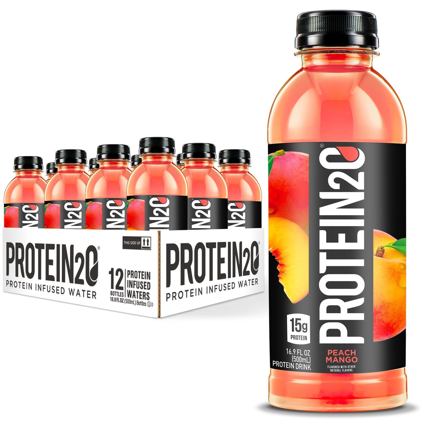 Protein2o 15g Whey Protein Isolate Infused Water, Ready To Drink, Gluten Free, Lactose Free, No Artificial Sweeteners, Flavor Fusion Variety Pack, 16.9 oz Bottle (Pack of 12)