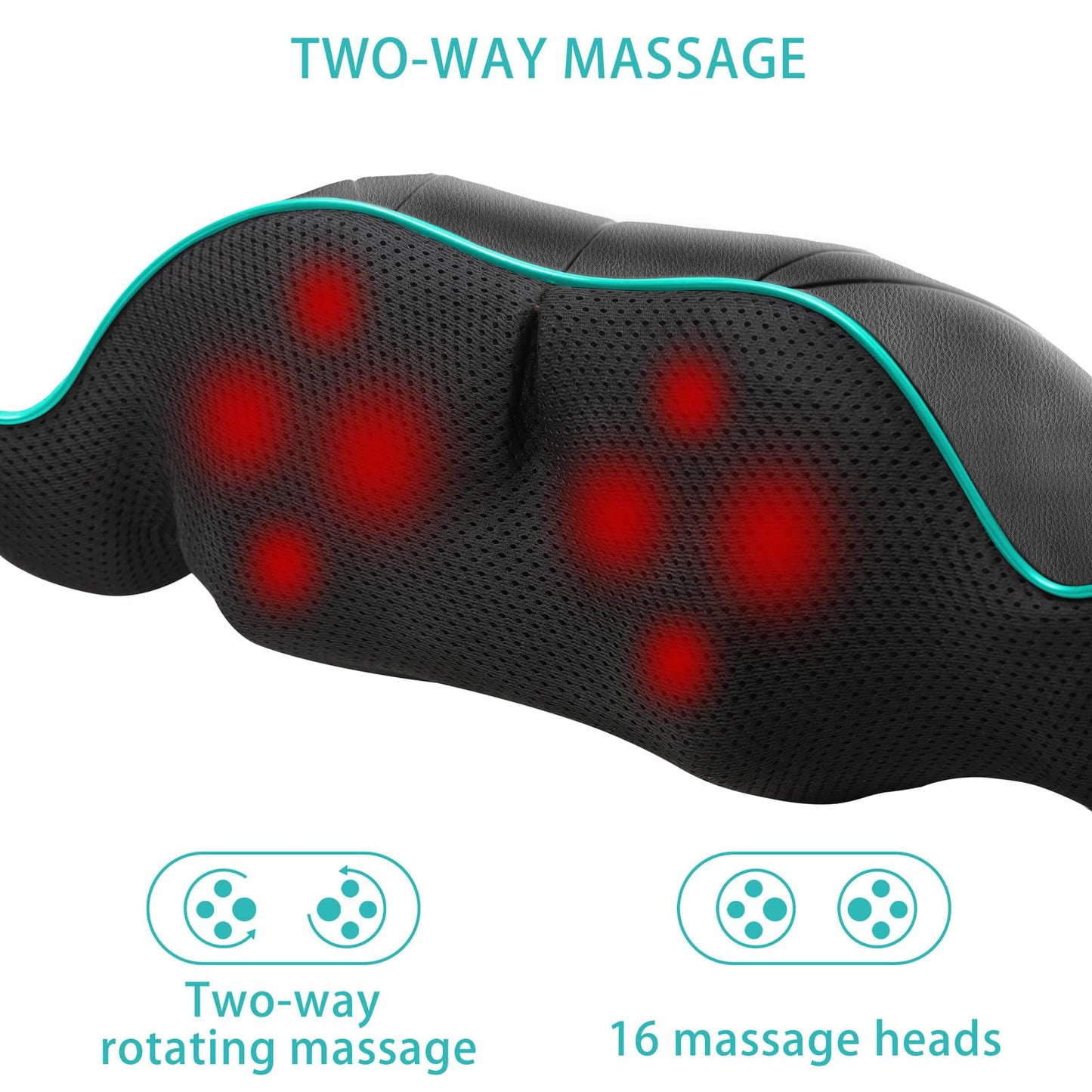 AERLANG Shiatsu Back and Neck Massager, Back Massager Deep Tissue Kneading Massager Neck and Shoulder Massager with Heat, Electric 4D Massage Pillow Fathers Day Dad Gifts from Daughter(NOT Cordless)